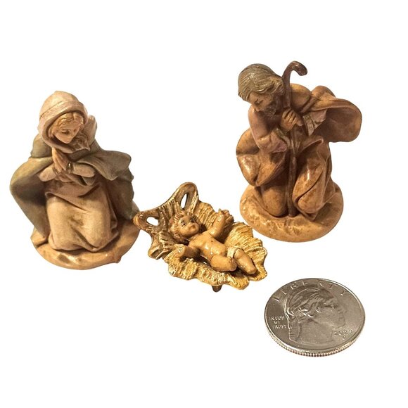 Vintage Nativity Figurines 3-Pc Set  Holy Family Made In Italy Collectible Decor - Picture 1 of 11